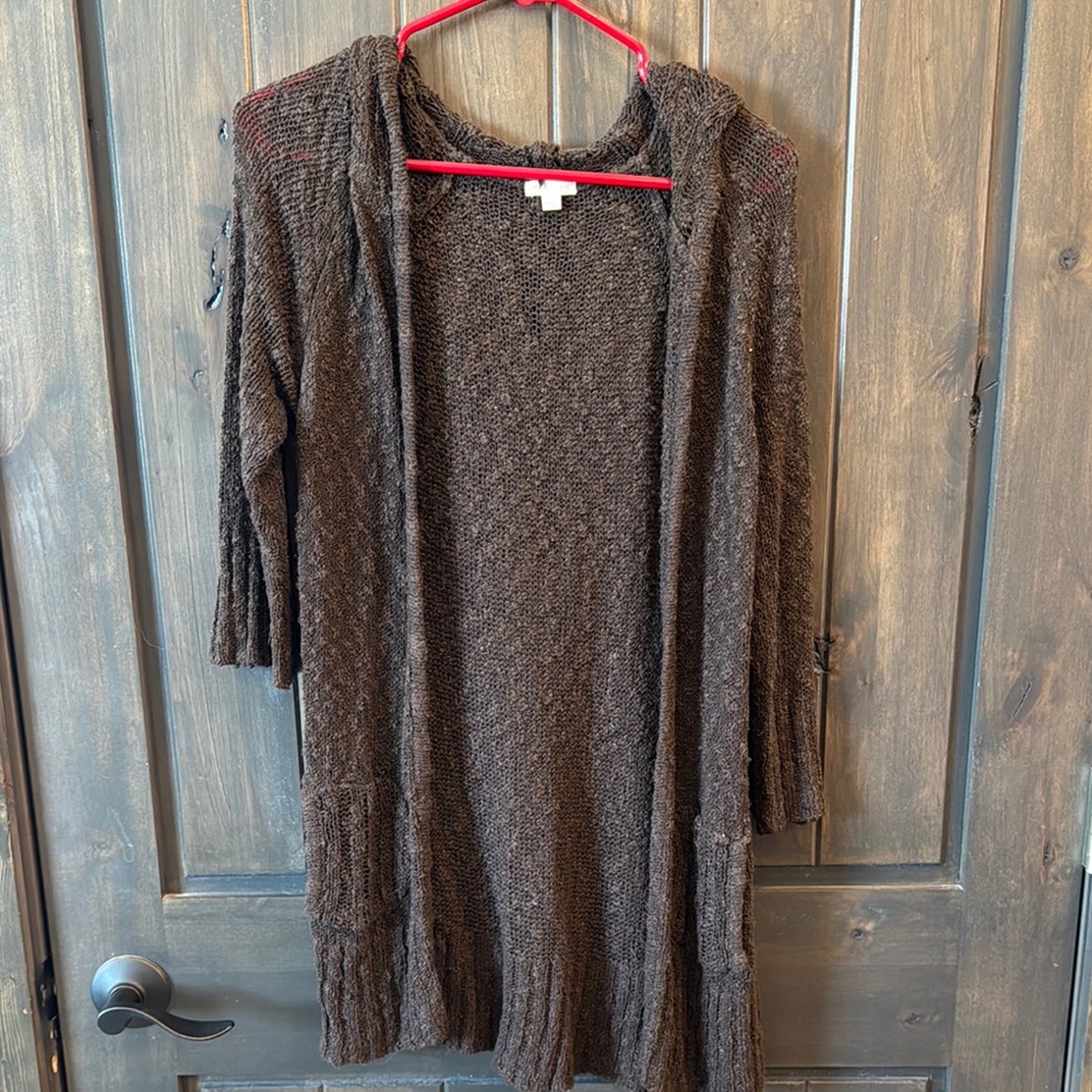 Women's Brown Hooded Sweater